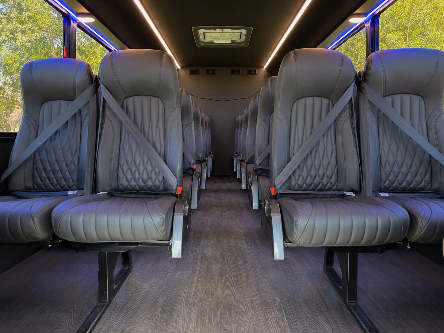 15 passenger minibus interior