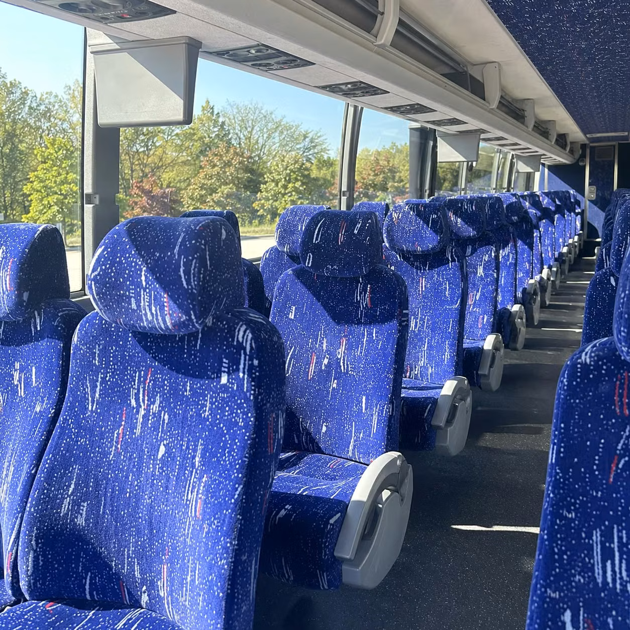 56 passenger charter bus interior